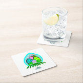 楽しいイースターエッグスクエア紙コースター スクエアペーパーコースター (インサイチュ)