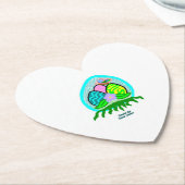 楽しいイースターエッグハート紙コースター ペーパーコースター (アングル)