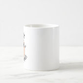 楽しいイースターエッグパンのおしゃれな文字デザイン コーヒーマグカップ (中央)