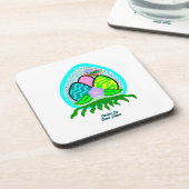 楽しいイースターエッグ懸命プラスチックコースター コースター (左側)