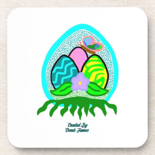 楽しいイースターエッグ懸命プラスチックコースター コースター (正面)