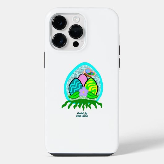 楽しいイースターエッグApple iPhone 14 Pro Max iPhoneケース (裏面)