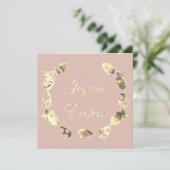 楽しいイースターバニーエレガント卵ピンク金ゴールドイースター シーズンカード (スタンド正面)