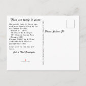 *~* 楽しいイースターバニー 花 卵 テレビ視聴 インビテーションポストカード (裏面)