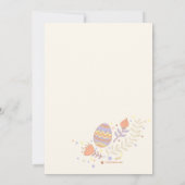 楽しいイースターリース写真招待状 招待状 (裏面)