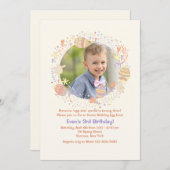 楽しいイースターリース写真招待状 招待状 (正面/裏面)