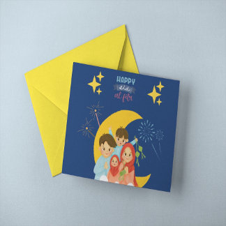 楽しいイード・アル・フィトル祝賀会 ケトゥパットを持って カード