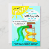 楽しいウォーターパークでお誕生日会をしよう 招待状 (正面)