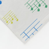 楽しいウクレレのチューニングソング  音符 フリースブランケット (角)