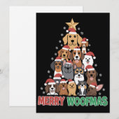 楽しいウーフマス 犬好きのためのクリスマス シーズンカード (正面/裏面)