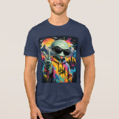 楽しいエイリアンの雰囲気 トライブレンドTシャツ (正面)