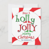 楽しいエルフの足でホリーホリーハッピークリスマス！ シーズンカード (正面)