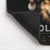 楽しいオオカミのクリスマス クリスマスオオカミ ダサいセーター フ マウスパッド (コーナー)