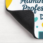 楽しいオフィスアイコン 管理の日 パターン マウスパッド (コーナー)