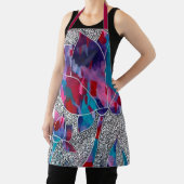 楽しいオリエンタルロータスフラワーズオリジナルアート エプロン (インサイチュ)