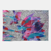 楽しいオリエンタルロータスフラワーズオリジナルアート キッチンタオル (横)