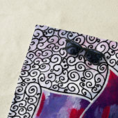 楽しいオリエンタルロータスフラワーズオリジナルアート ビーチタオル (インサイチュ)