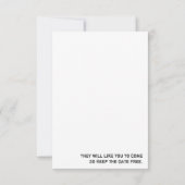 楽しいオリジナルデザインの結婚式招待状 招待状 (裏面)