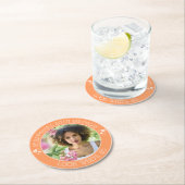 楽しいオリジナル写真 40歳の誕生日パーティーのお土産 ラウンドペーパーコースター (インサイチュ)