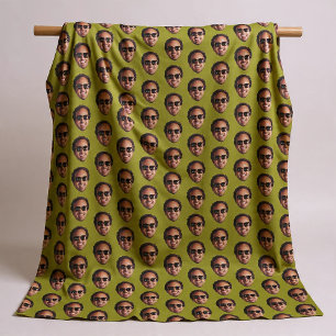 楽しいオリジナル顔写真 フリースブランケット