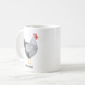 楽しいオリジナル ワンダットテニス鶏 コーヒーマグカップ (正面左)