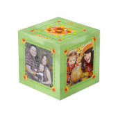 楽しいオレンジペチュニアの祖母の自慢話箱 フォトキューブ (裏面アングル)