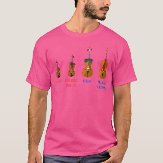 楽しいオーケストラ弦楽器 Tシャツ (正面)