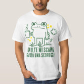 楽しいカエル コーヒー おなら Tシャツ (正面)