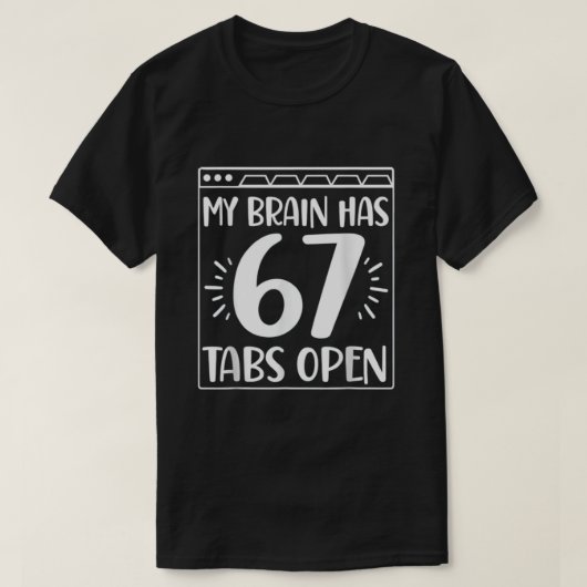 楽しいカオス脳引用 ばかばかしい混乱ユーモア Tシャツ (デザイン正面)