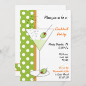 楽しいカクテルパーティーのご招待 招待状 (正面/裏面)