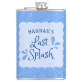 楽しいカスタマイズされた「ラストスプラッシュ」バチェロレッテパーティー フラスク (正面)