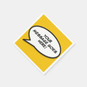 楽しいカスタマイズ漫画の吹き出し スタンダードカクテルナプキン (角)