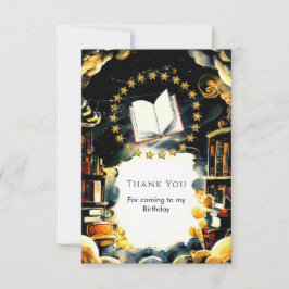 楽しいカスタムエンchantedストーリーブック誕生日 サンキューカード