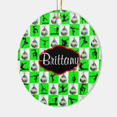 楽しいカスタム体操クリスマス飾り セラミックオーナメント (左)