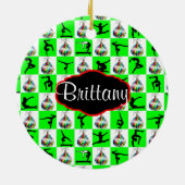 楽しいカスタム体操クリスマス飾り セラミックオーナメント (裏面)