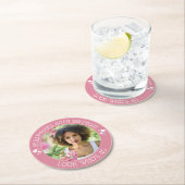 楽しいカスタム写真 40歳の誕生日パーティーのお土産 ラウンドペーパーコースター (インサイチュ)