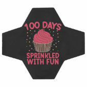 楽しいカップケーキがいっぱいの100日間 スクールガール サッカーボール (フラット)