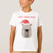 楽しいカピバラのクリスマス オーダーメイド Tシャツ (正面)