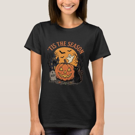 楽しいカボチャのハロウィンパンデザイン2 (2)_1 Tシャツ (正面)