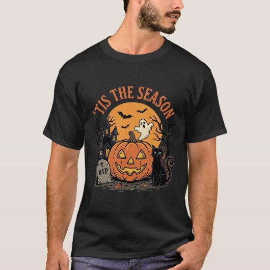 楽しいカボチャのハロウィーンのパンデザイン2 (2)_1 Tシャツ (正面)