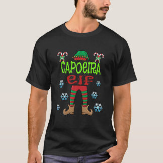 楽しいカポエイラの怠惰なクリスマスコスチューム。カポエイラのエルフ Tシャツ