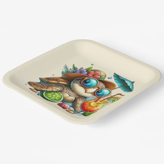 楽しいカメたちの集会 ペーパープレート (傾斜あり)