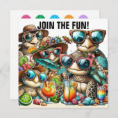 楽しいカメたちの集会 招待状 (正面/裏面)