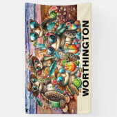 楽しいカメたちの集会 横断幕 (縦)