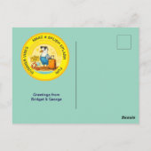 楽しいカモメのスパッシュタスティックな晴れた目的地の挨拶 ポストカード (裏面)