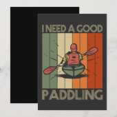 楽しいカヤックの paddleboard が必要  招待状 (正面/裏面)