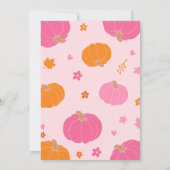 楽しいカラフルなカボチャの秋、いつでも年齢の誕生日 招待状 (裏面)