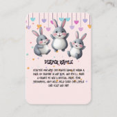 楽しいカラフルなキュートなホッパーズバニー赤ちゃんの歓迎会 エンクロージャーカード (正面)