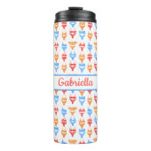楽しいカラフルなサマープールビーチパーソナライズドネーム タンブラー (正面)
