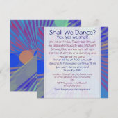 楽しいカラフルなディナーダンスアニバーサリー 招待状 (正面/裏面)